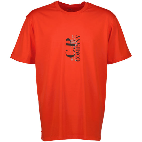 Vertical Logo Print T-Shirt - Casual Basement