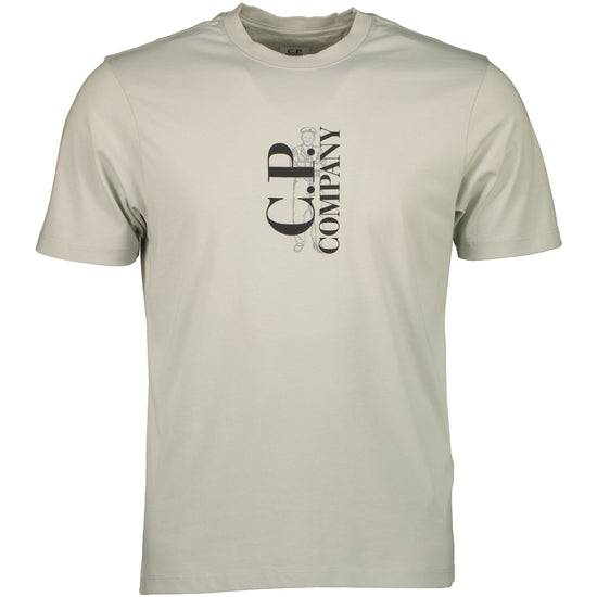 Vertical Logo Print T-Shirt - Casual Basement