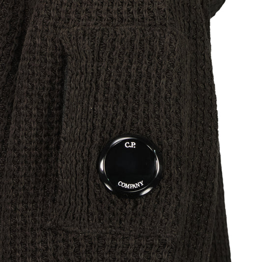 Chenille Waffle Knit Lens Hoodie