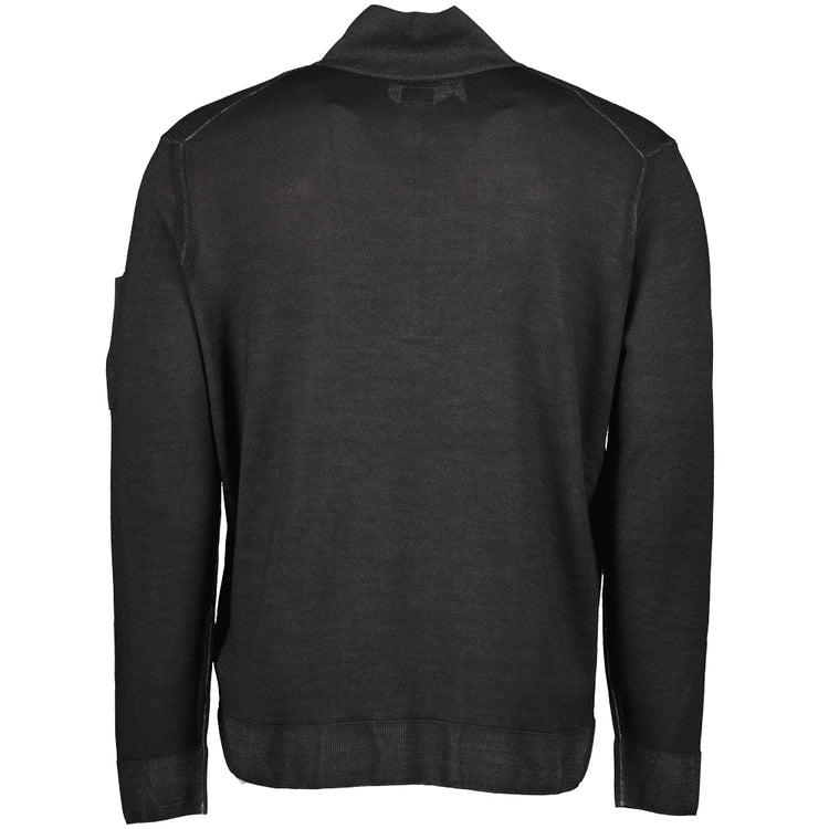Merino Wool Quarter Zip Lens Knit