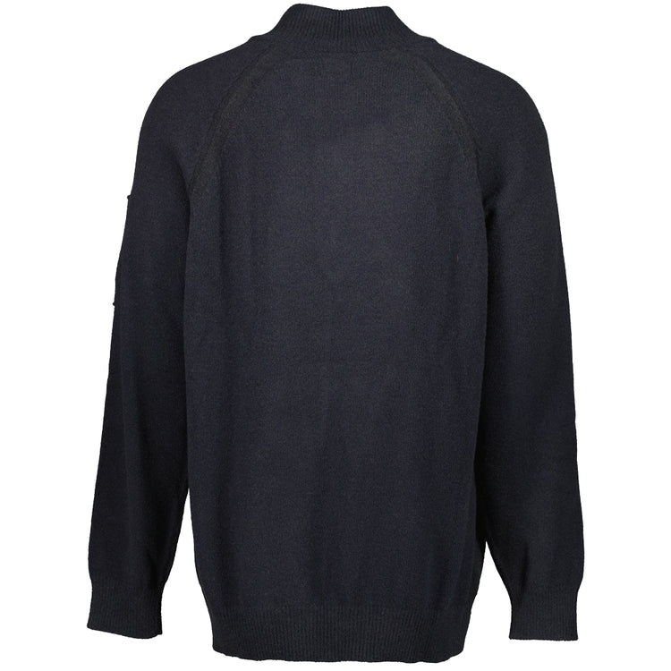 Polo Collar Quarter Zip Lens Fleece Knit