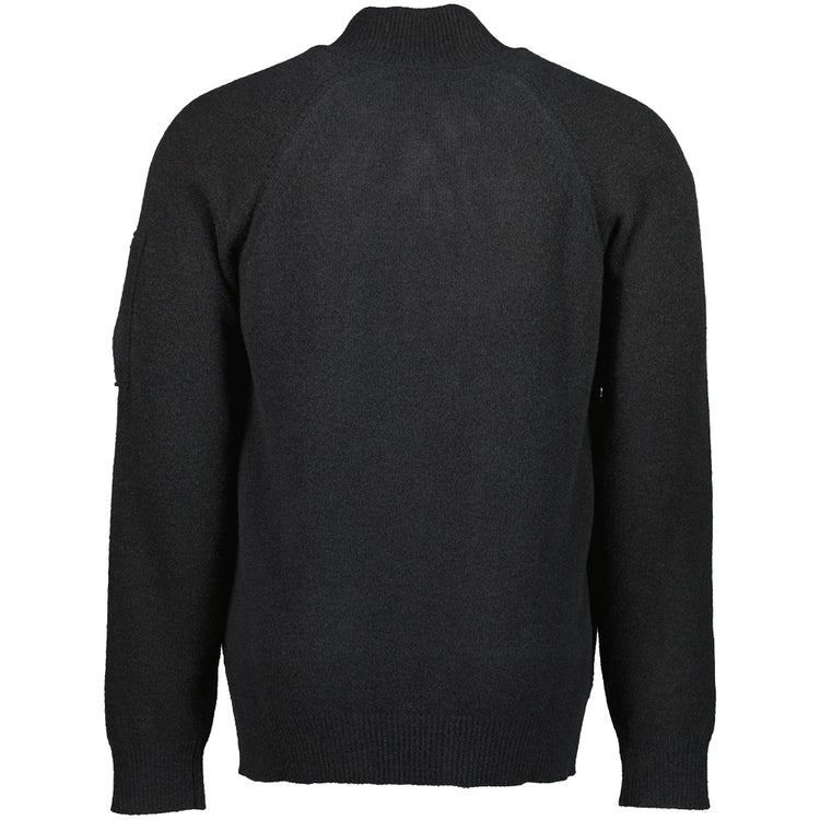 Polo Collar Quarter Zip Lens Fleece Knit