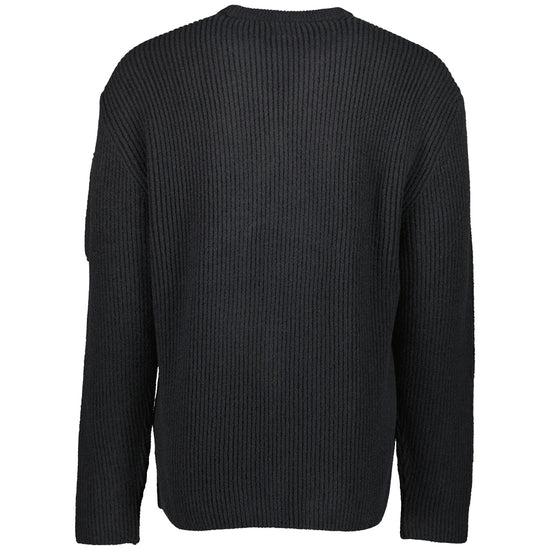 Fleece Knit Crewneck Lens Jumper - Casual Basement