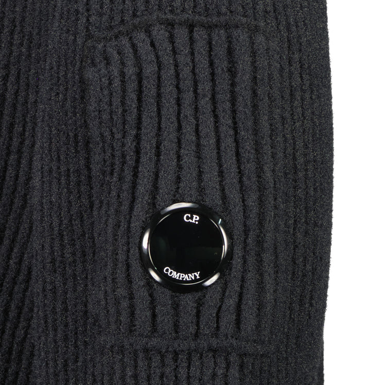 Fleece Knit Crewneck Lens Jumper - Casual Basement