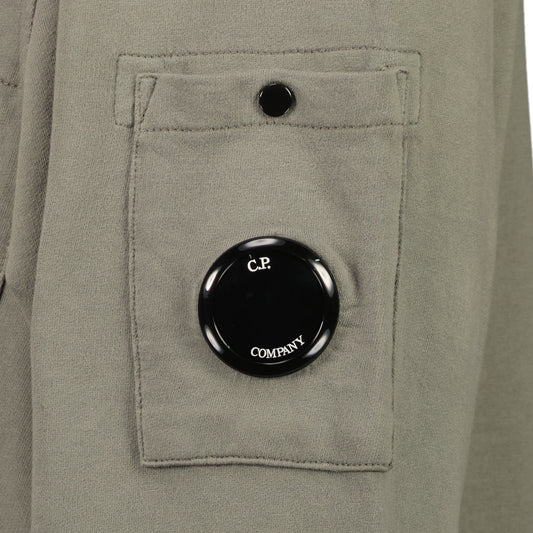 Light Fleece Polo Zip Lens Sweatshirt