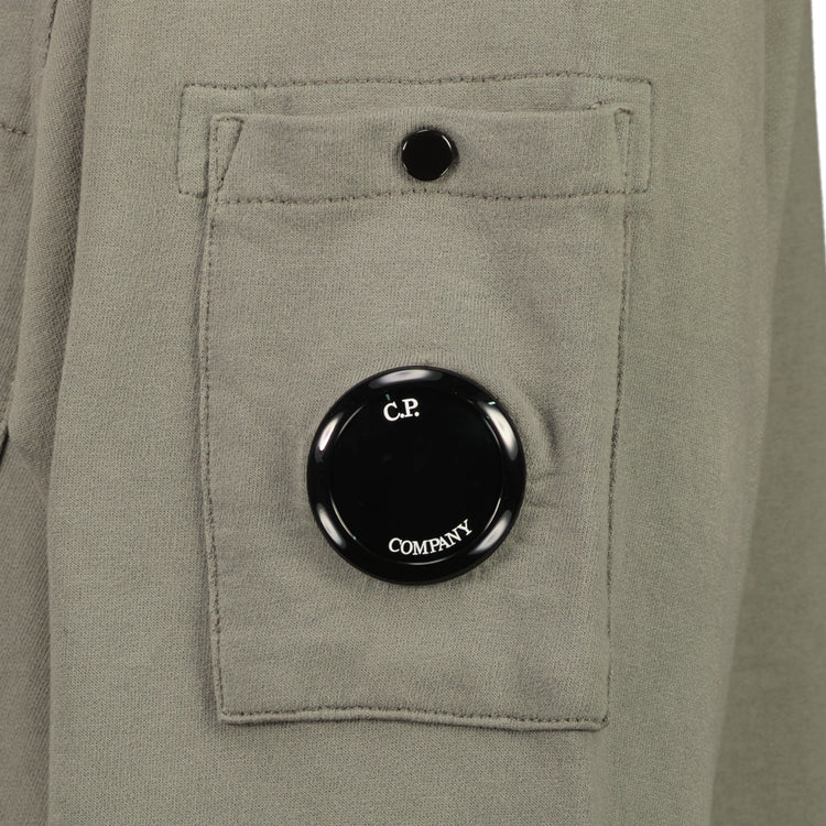 Light Fleece Polo Zip Lens Sweatshirt