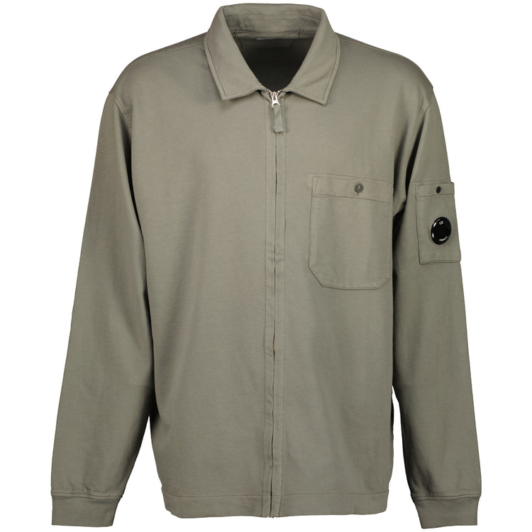 Light Fleece Polo Zip Lens Sweatshirt