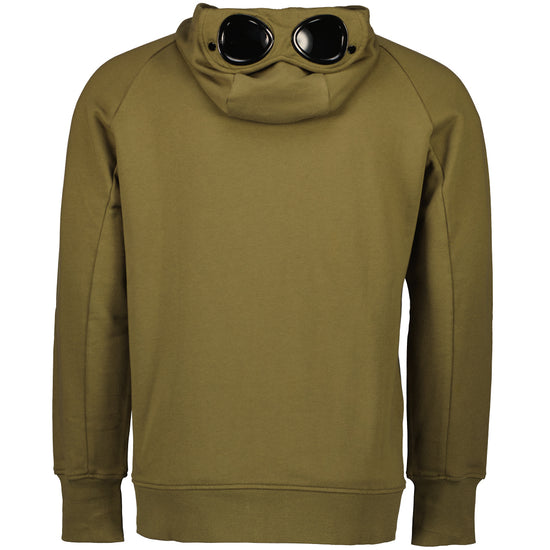 Diagonal Raised Fleece Zipped Goggle Hoodie - Casual Basement