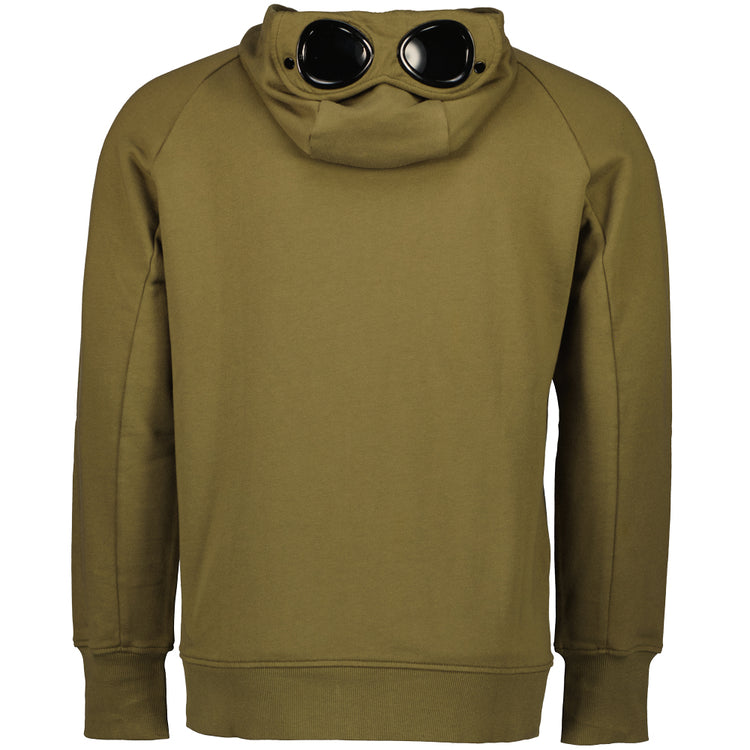 Diagonal Raised Fleece Zipped Goggle Hoodie - Casual Basement
