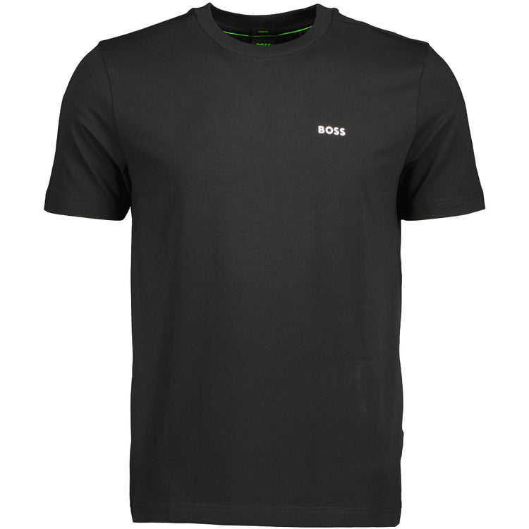 Stretch Cotton Contrast Logo T-Shirt - Casual Basement