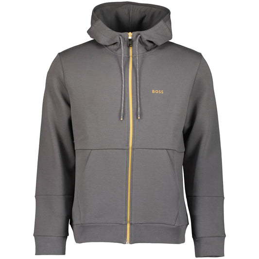 Embroidered Logo Zip Hoodie - Casual Basement