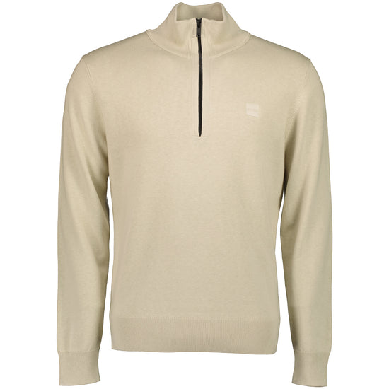 Zip-Neck Knitted Sweater - Casual Basement