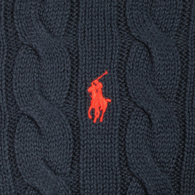 Cable-Knit Quarter Zip Jumper