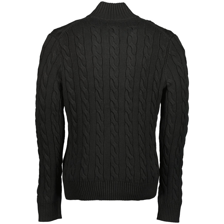Cable-Knit Quarter Zip Jumper