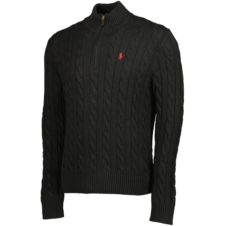 Cable-Knit Quarter Zip Jumper
