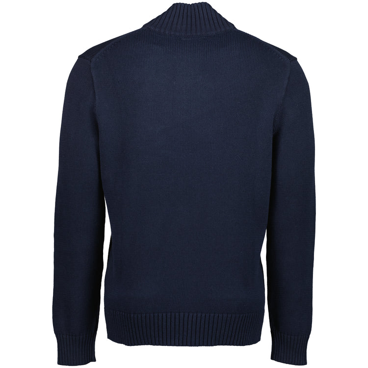 Mesh-Knit Cotton Quarter Zip Jumper