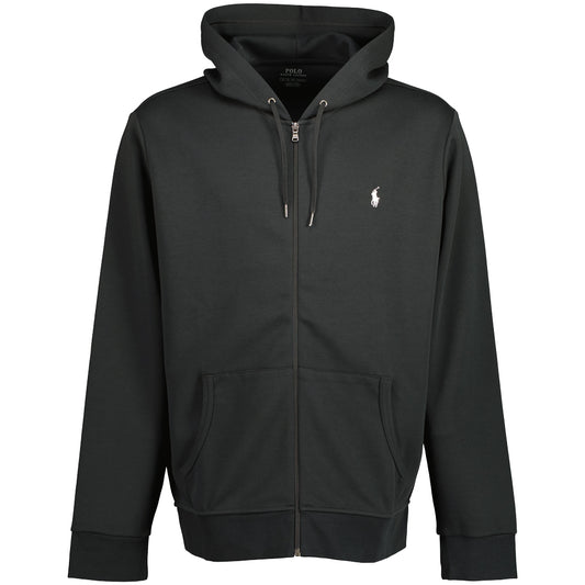 Zip Up Embroidered Logo Hoodie - Casual Basement