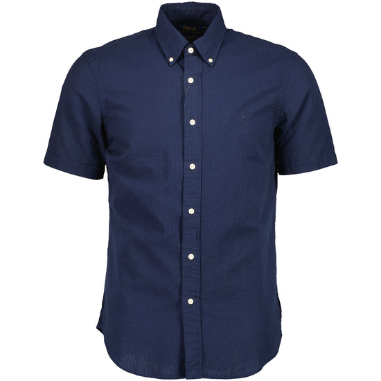 Custom Fit Short Sleeve Seersucker Shirt - Casual Basement