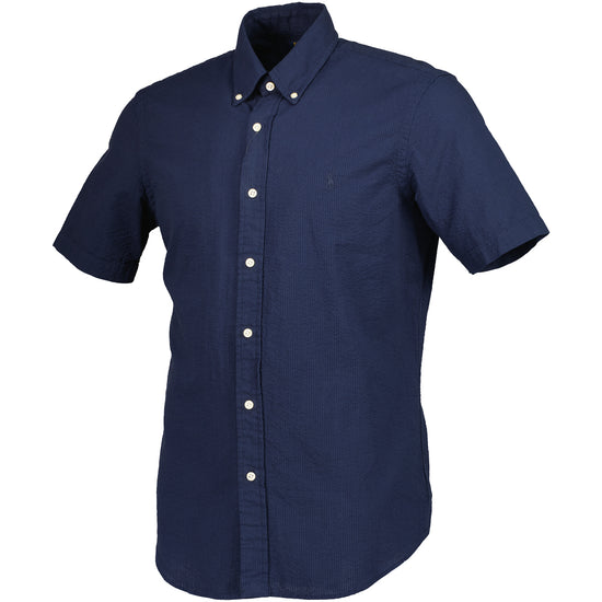 Custom Fit Short Sleeve Seersucker Shirt - Casual Basement