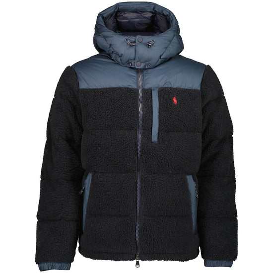 Hooded Fleece Down Jacket - Casual Basement