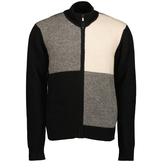 Chequer Zip Cardigan - Casual Basement