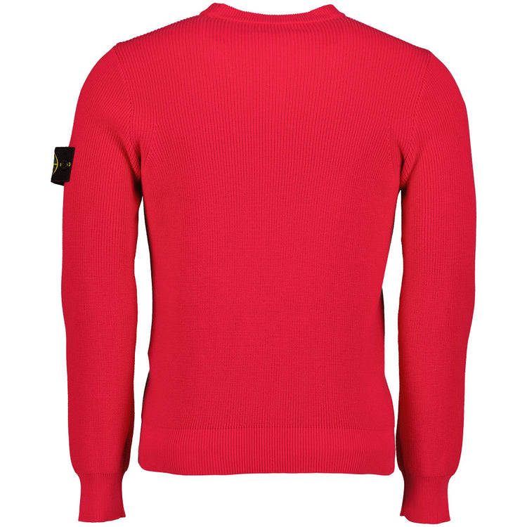 Ribbed Crewneck Knitted Sweatshirt - Casual Basement