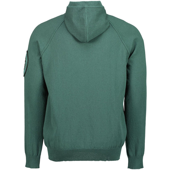 Hooded Logo Embroidery Knit - Casual Basement