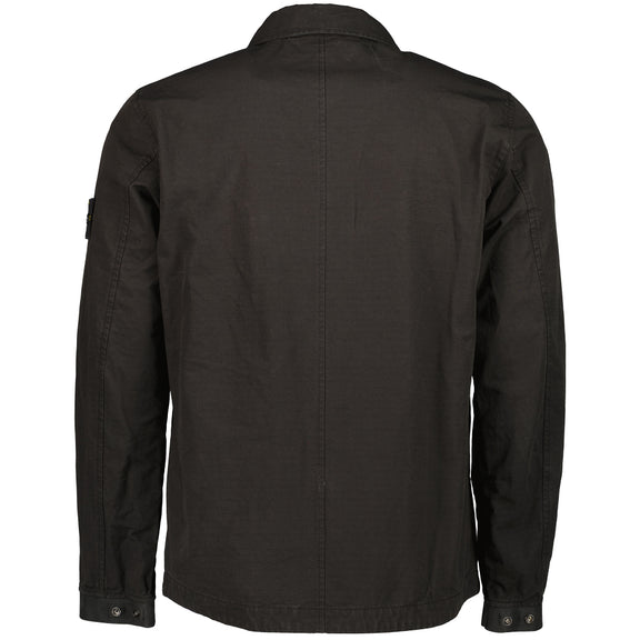Stone Island | Ripstop Cotton Zipped Overshirt - Black
