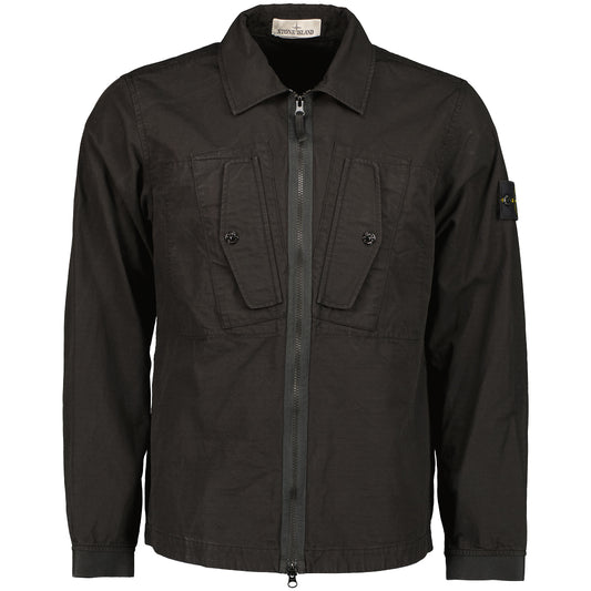 Ripstop Cotton Zipped Overshirt - Casual Basement