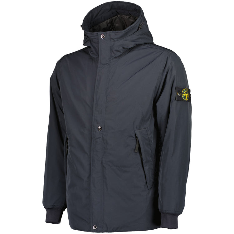 Hooded Micro Twill Padded Jacket - Casual Basement