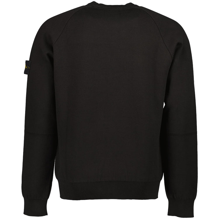 Cotton Crewneck Knitted Sweatshirt - Casual Basement