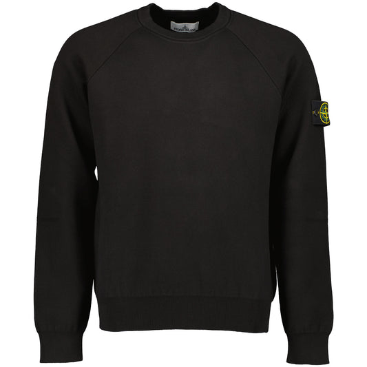 Cotton Crewneck Knitted Sweatshirt - Casual Basement