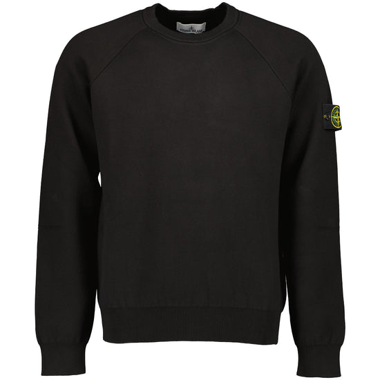 Cotton Crewneck Knitted Sweatshirt - Casual Basement
