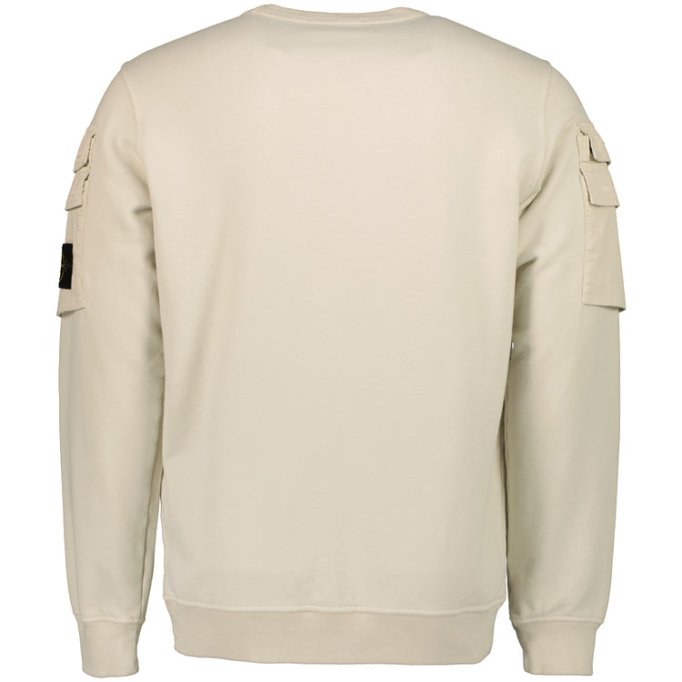 Brushed Cotton Fleece Crewneck Sweatshirt - Casual Basement