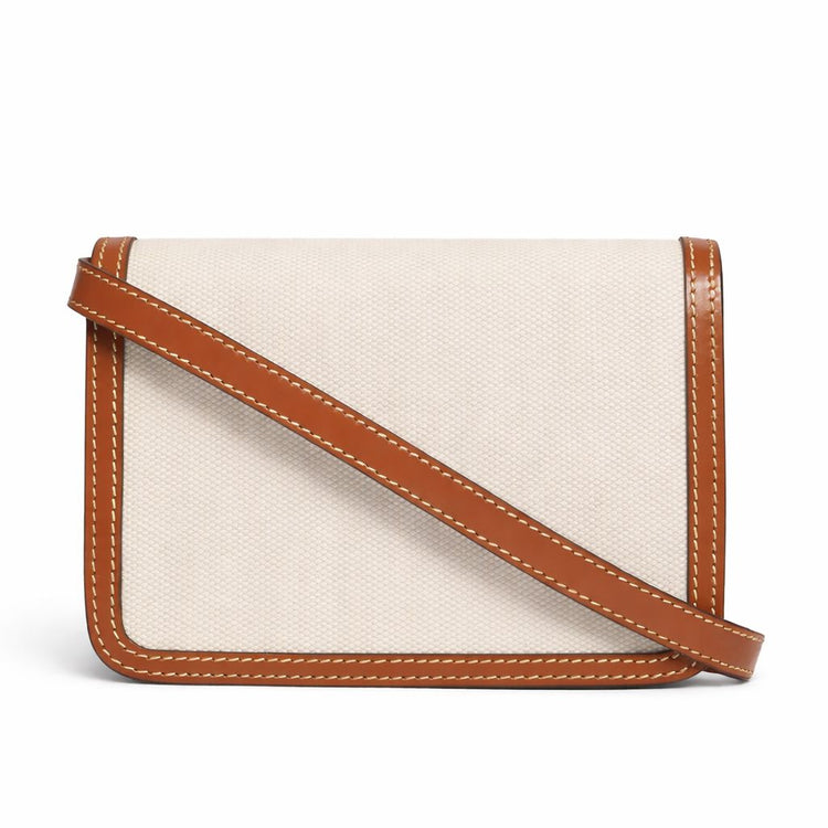 Mini TB Canvas & Leather Shoulder Bag - Casual Basement
