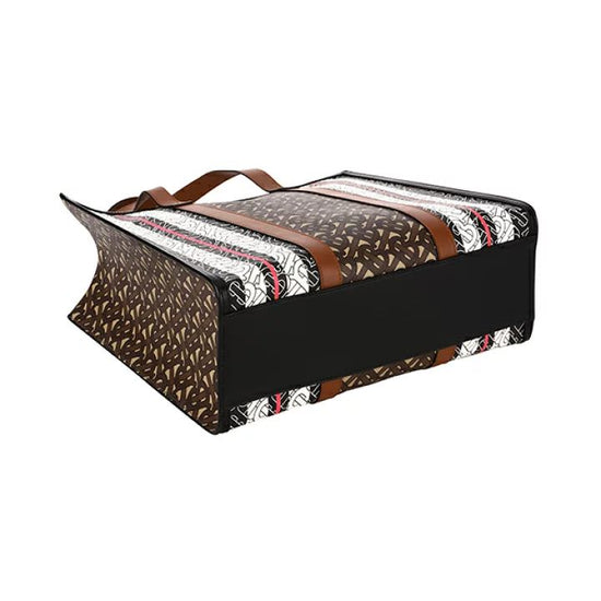 Monogram Stripe Book Tote Bag - Casual Basement