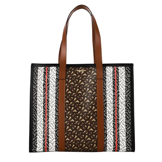 Monogram Stripe Book Tote Bag - Casual Basement