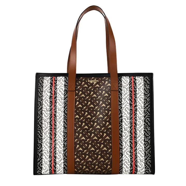 Monogram Stripe Book Tote Bag - Casual Basement