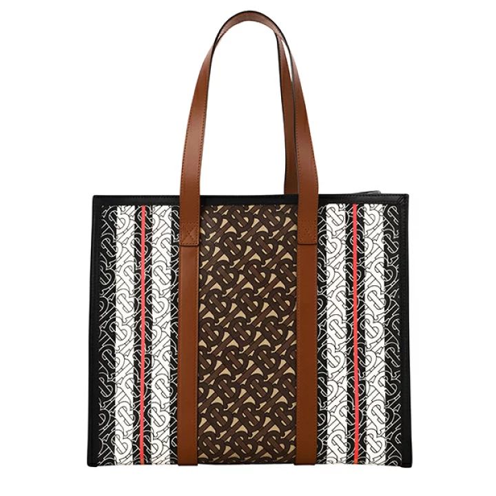 Monogram Stripe Book Tote Bag - Casual Basement