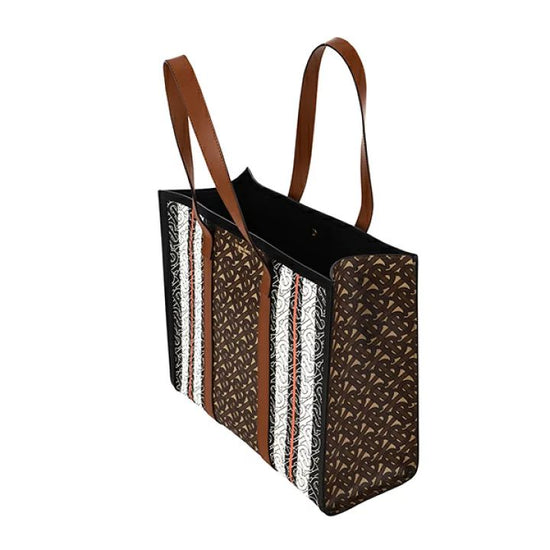 Monogram Stripe Book Tote Bag - Casual Basement