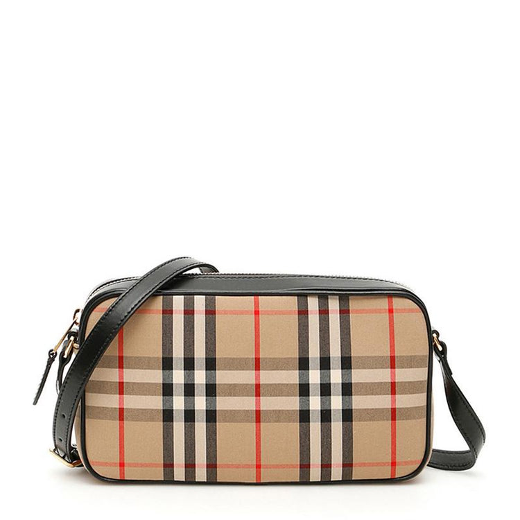 Vintage Check Canvas Camera Bag - Casual Basement
