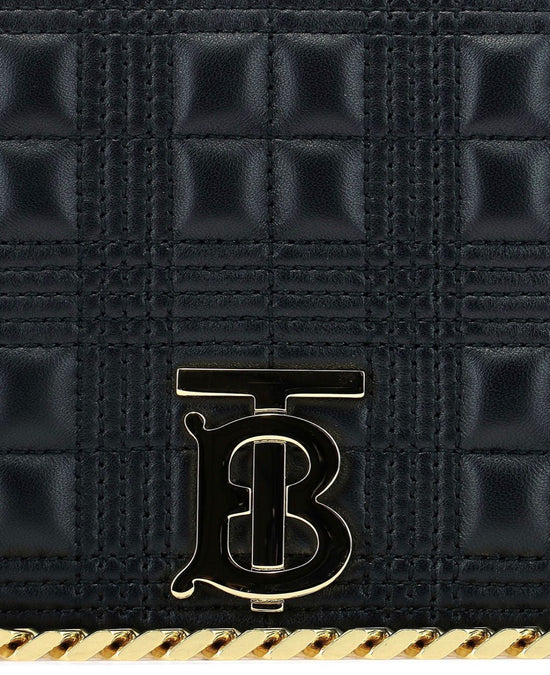 Small Lola TB Quilted Leather Shoulder Bag - Casual Basement