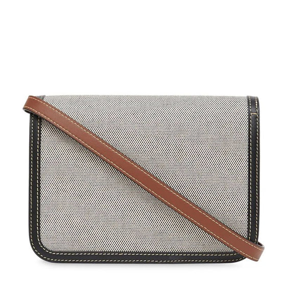Small TB Canvas & Leather Shoulder Bag - Casual Basement
