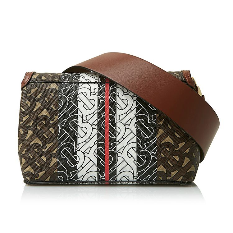 Hackberry Monogram Stripe Shoulder Bag - Casual Basement