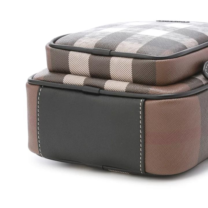 Wyatt Check Canvas Crossbody Bag - Casual Basement