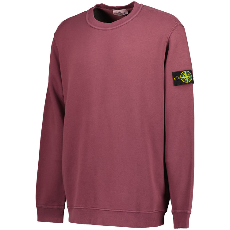 Diagonal Fleece 'Old' Effect Sweatshirt