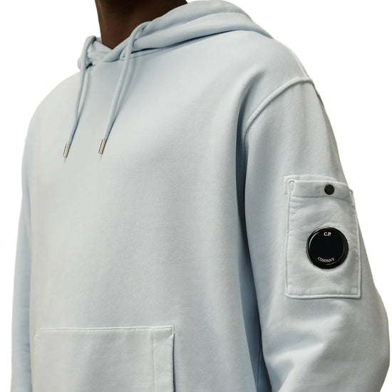 Diagonal Fleece Resist Dyed Lens Hoodie - Casual Basement