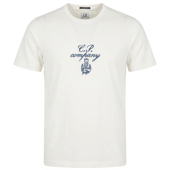 Calligraphic Logo Print T-Shirt - Casual Basement