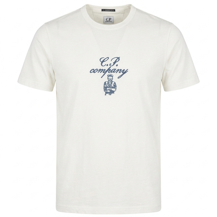 Calligraphic Logo Print T-Shirt - Casual Basement
