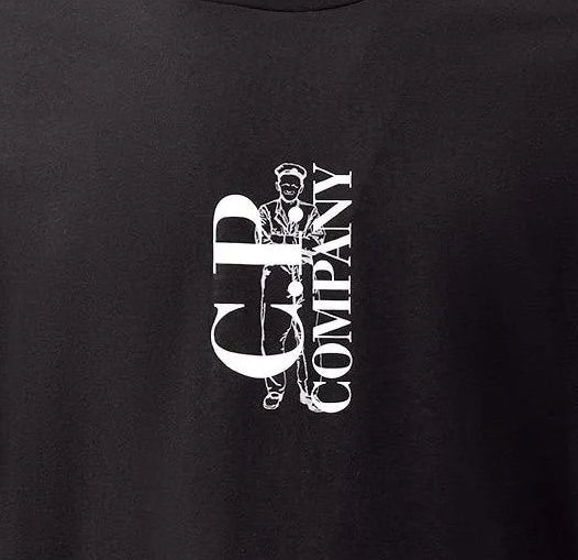 Vertical Logo Print T-Shirt - Casual Basement